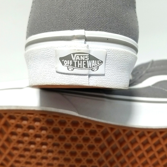 VANS Men's Skateboard Shoe, High Top Grey Canvas Size 10  Off the Wall - Picture 14 of 14